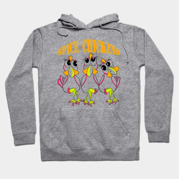 Orange Spice Chickens Hoodie by Krance Graph